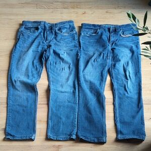 2 For 1 !!! 2 pair Men's DULUTH TRADING CO. 34x32 Ballroom double flex jeans